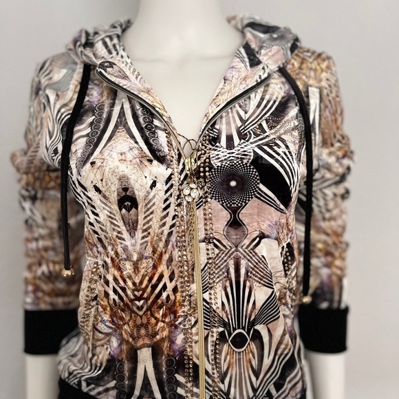 NWT WOMEN VELOUR TRACKSUIT 2PC SET HOODED JACKET/BLACK‎ PANTS LOUNGEWEAR JOGGERS - Picture 6 of 9